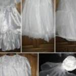 jelmez kislány fehér szatén 5 részes ruha Laura D Desing fotó