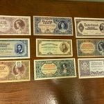 Hajtatlan, ropogós antik bankjegyek - 9 db. " Inflációs Pengő " 9 db-os gyönyörű bankjegy tétel fotó