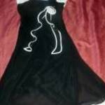 fekete fehér muszlin ruha Petite Colection 8-s h: 111 cm mb: 80 cm fotó
