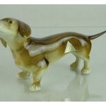0K114 Royal Dux porcelán tacskó kutya fotó