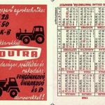 6 db DUTRA Traktor Munkagép kártyanaptár gyűjtemény egyben 1967-1973 fotó