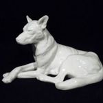 X052 Herendi németjuhász farkaskutya porcelán fotó
