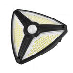 Napelemes kültéri mozgásérzékelő lámpa - 138 LED, 3 fényerő / háromszög (SH-1219A) fotó