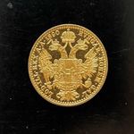 Ausztria 1 dukát 1890 RRR UNC, .986-os arany, 3, 49 g fotó