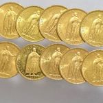 Ferenc József arany 20 korona csomag (10 db) (PAP185) fotó