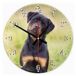 Rottweiler 1 kör alakú üveg óra falióra fotó