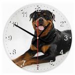 Rottweiler 3 kör alakú üveg óra falióra fotó