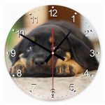Rottweiler 4 kör alakú üveg óra falióra fotó