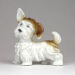 1C614 Régi Wagner & Apel fülelő porcelán kutya 7 cm fotó