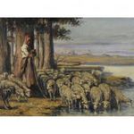 Edvi-Illés Aladár : Pásztorlányka 1898 fotó