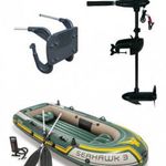 Intex szett , gumicsónak Seahawk 3 + Elektromos csónakmotor 40lbs + motortartó fotó