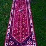 Gyönyörű Iráni Shiraz kézi csomózású gyapjú szőnyeg 292x75! 1 ft! Nmá fotó