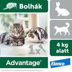 Advantage rácsepegtető oldat kistestű macskáknak és nyulaknak A.U.V. (0, 4 ml) fotó