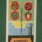 Kártyanaptár, Szlovákia, Pozsony, hulladék, komposzt, 1961, , Z, fotó