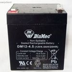 Akkumulátor zselés 12V 4, 5Ah Diamec DM12-4, 5 gyermek elektromos autóhoz motorhoz riasztóhoz fotó