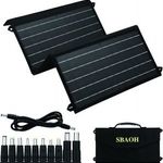 Sbaoh hordozható napelem, 30 W-os összecsukható napelemes töltőkészlet DC/QC3.0/C típusú porttal fotó