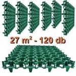 27 NM Zöld műanyag gyeprács 50x50 cm, 3500 kg teherbírással fotó