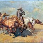 Viski János (1891-1987) Vágtázó lovak. fotó