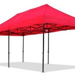 3x6 piros rendezvény sátor árusító piaci horgász kerti pavilon fotó