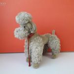 Eredeti Steiff USZKÁR kutya antik plüss PUDLI kabala figura régiség 34 cm !! ÉLETHŰ !! EXTRA fotó