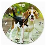 Beagle kör alakú üveg óra falióra fotó