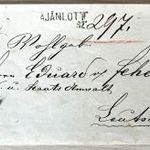 1871 PEST - LEUTSCHACH ajánlott boríték előlap 5 kr réznyomat bélyeggel fotó