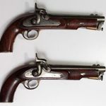 Angol gyarmati csappantyús pisztoly pár 1860 körül fotó