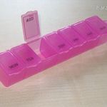 Gyógyszeradagoló 7 napos Gyógyszertartó doboz Pink fotó