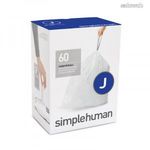 SimpleHuman CW0259 J-típusú egyedi méretezésű szemetes zsák újratöltő csomag (60 db) fotó