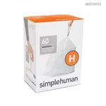 SimpleHuman CW0258 H-típusú egyedi méretezésű szemetes zsák újratöltő csomag (60 db) fotó