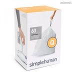 SimpleHuman CW0264 Q-típusú egyedi méretezésű szemetes zsák újratöltő csomag (60 db) fotó