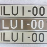 Egyedi rendszámtábla nem EU-s LUI-001 kerékpártartó rendszámmal fotó