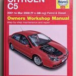 Citroën C5 javítási könyv (2001-2008) Haynes fotó