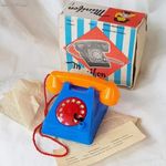 Minifon játék telefon ritka Magyar retro játék régiség fotó