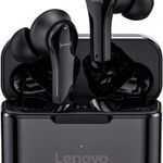 LENOVO QT82 bluetooth fülhallgató SZTEREO (v5.0, TWS, mikrofon, LED töltésjelző + töltőtok) FEKETE fotó