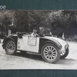 Képeslap, Szekszárd, Borgula fotó üzlet reklám, Hanomag 2-10 PS autó, Kommissbrot , 1925 fotó
