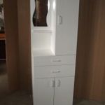 Új álló Fürdőszoba szekrény ajtós fiókos polcos bútor ALX 60 cm széles fotó