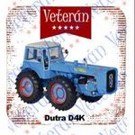Veterán traktoros poháralátét - Dutra D4K kék fotó