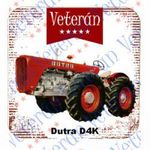 Veterán traktoros poháralátét - Dutra D4K piros fotó
