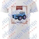 Veterán traktoros póló - Dutra D4K kék fotó