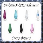 Swarovski kristály medál: SWM csepp (6530) 20mm-es medál több színben fotó