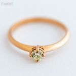 Arany (rosegold) gyűrű 0, 2 ct - VVS1 gyémánttal (2598) fotó