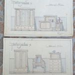 2 db régi bútor rajz 20 as évekől. Szignósak fotó