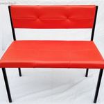 Retro design műbőr szék 2 személyes ritka bútor B fotó