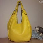 Őszarany(sárga) valódi bőr, sportosan elegáns shopperfazonú táska fotó