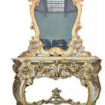 A404 Gyönyörű Olasz velencei barokk konzolasztal tükörrel fotó