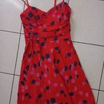 H&M 38/M-es pántos , piros, pöttyös, pamut női nyári ruha fotó