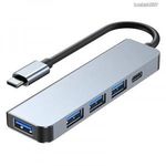 Fém USB C HUB (4k HDMI, USB 3.0/2.0, 87W PD USB C) fotó