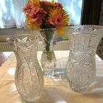 Csiszolt kristály üveg vázák fotó