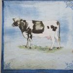 Állat, élet a tanyán, tehén, kakas, birka, nyuszi, dekor szalvéta fotó